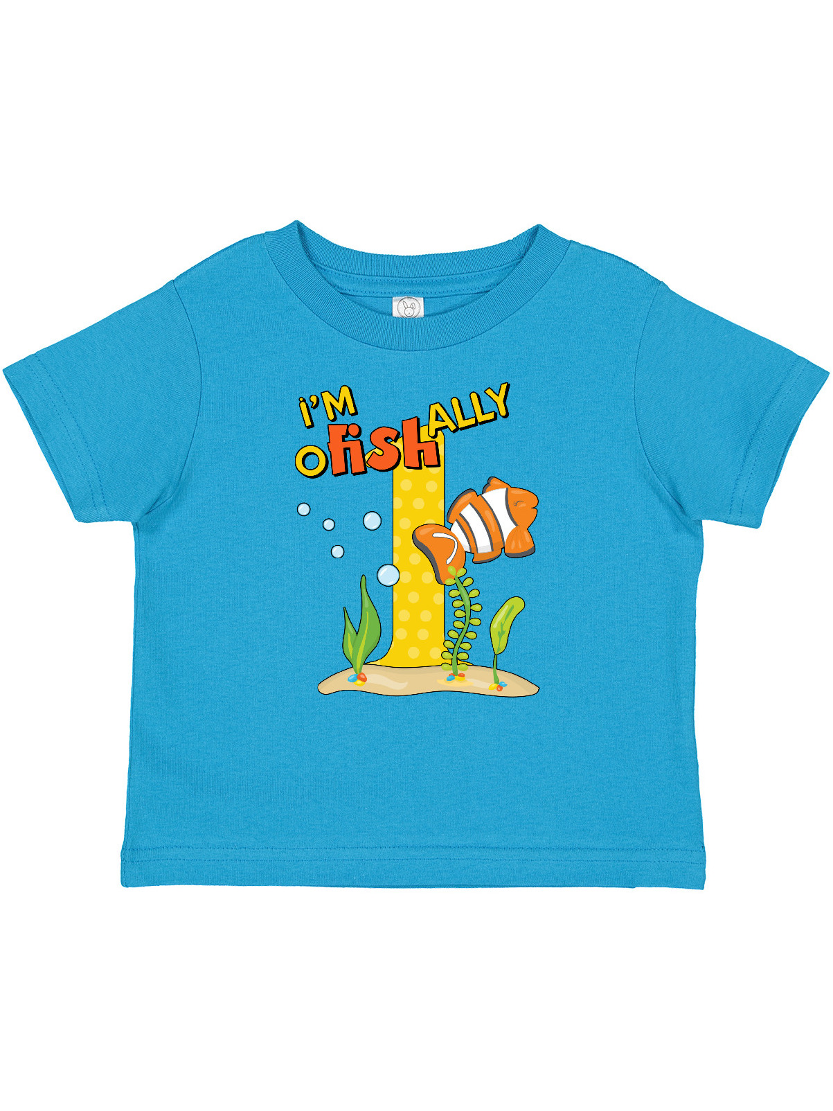 Inktastic I'm O-fish-ally One Cute Clownfish First Birthday Boys or Girls Baby T-Shirt
